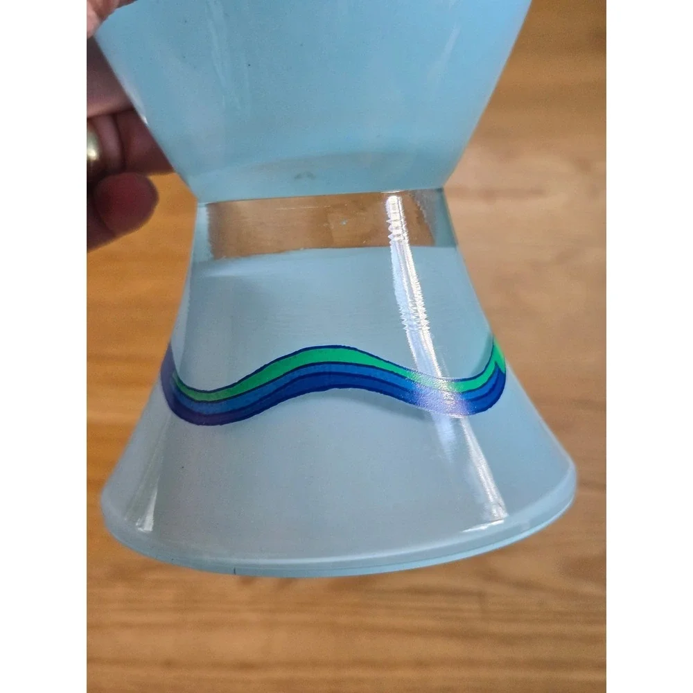 Post-Modern Glass Vase by J Kustosch for Vis-À-Vis Collection of Ritzenhoff Face